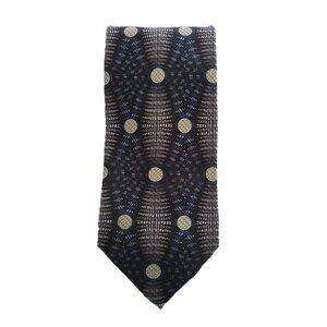 Silk Bacharach Necktie Made in Italy MCM Space Age Geometric Design